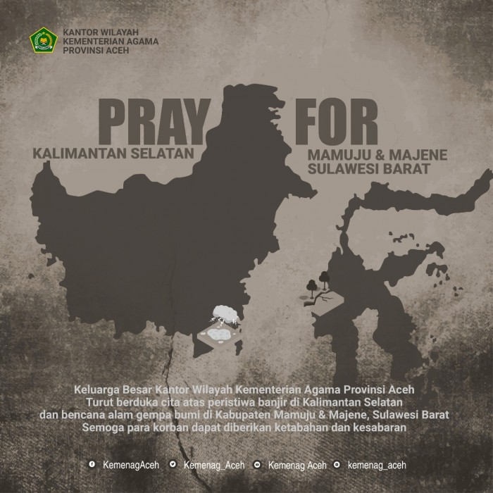Banjir Kalsel dan Gempa Bumi Sulbar, Kemenag Aceh Kumpulkan Bantuan