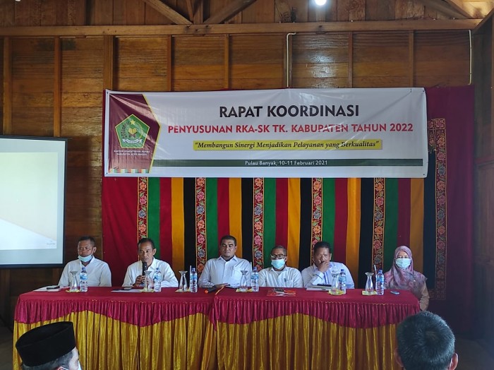 Kemenag Aceh Singkil Gelar Rakor RKA SK Tahun 2022 di Wisata Pulau Panjang 