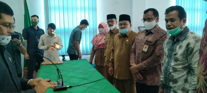 Kemenag Lhokseumawe Hadiri Kegiatan Launching Dan Sosialisasi Aplikasi SIPA Dan SINEMA Mahkamah Syar’iyah Lhokseumawe 