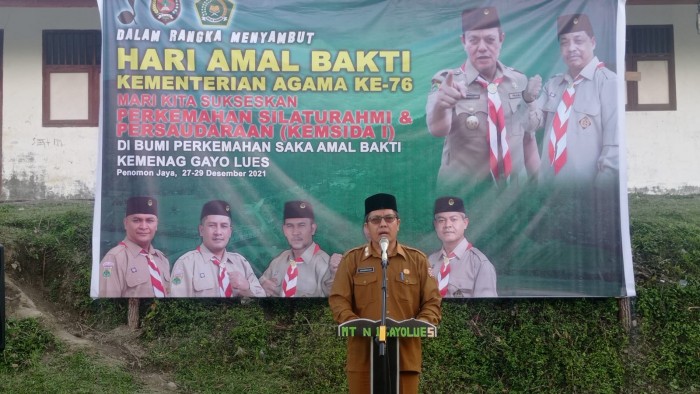 Asisten II Buka KEMSIDA ke 1 dan Lounching Bumi Perkemahan Saka Amal Bhakti Kemenag Gayo Lues