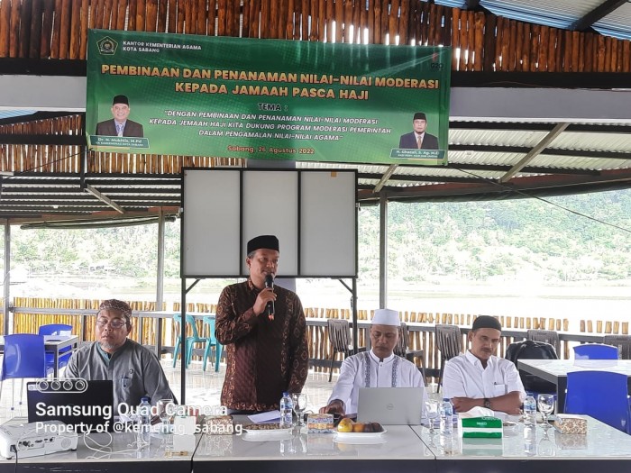 15 Jamaah Pasca Haji Kota Sabang Diberikan Pembinaan dan Penanaman Nilai Moderasi Beragama 