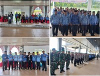Meski Hujan Upacara Hari Pahlawan Tetap Semangat di Idi