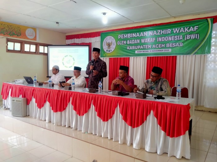 Digelar Kanwil dan BWI Aceh Besar, Kabid Penaiszawa Sampaikan Pembinaan Nazir