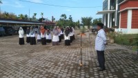 Pokjawas Madrasah A Rahman Bitai Pembina Apel Akhir Bulan di Kankemenag Aceh Utara 