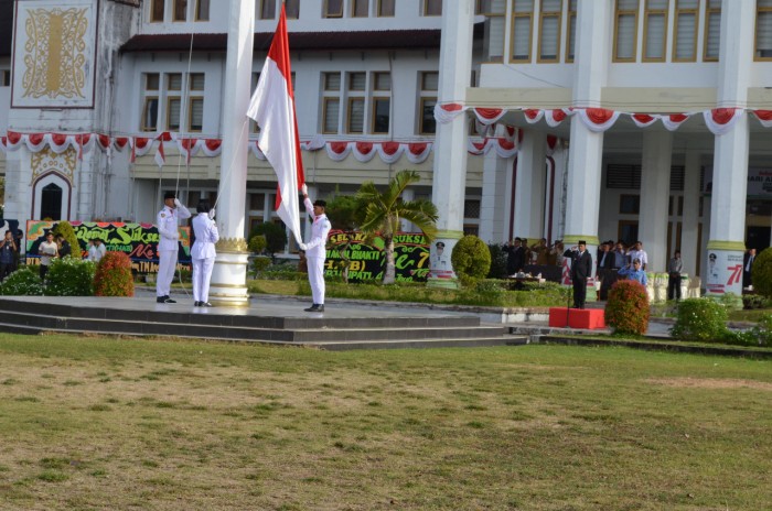 Di Kantor Bupati, Pj Bupati Dr Nurdin Pimpin Upacara HAB 2023 